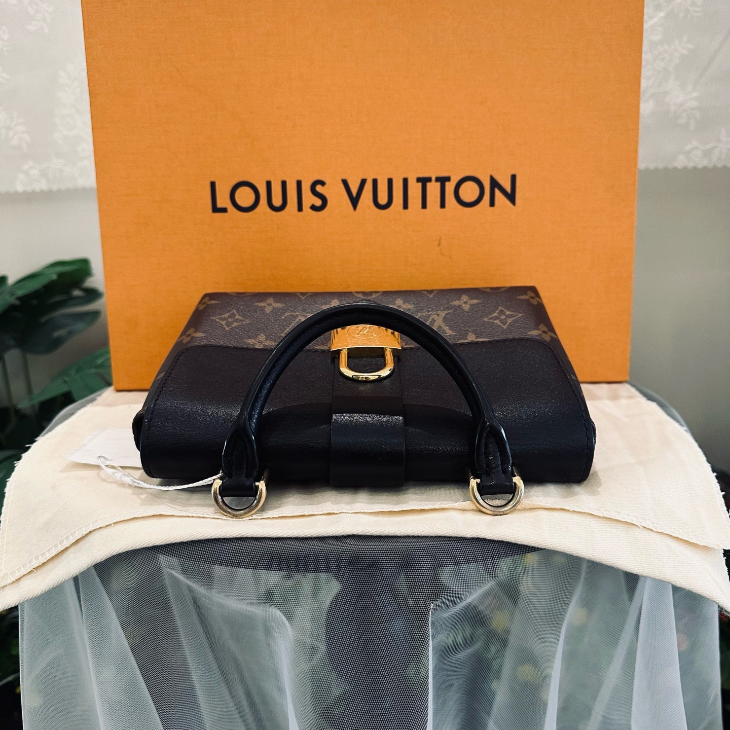 Louis Vuitton - Black Padlock BB - Monogram coated canvas and leather - Black and Brown - (mini)