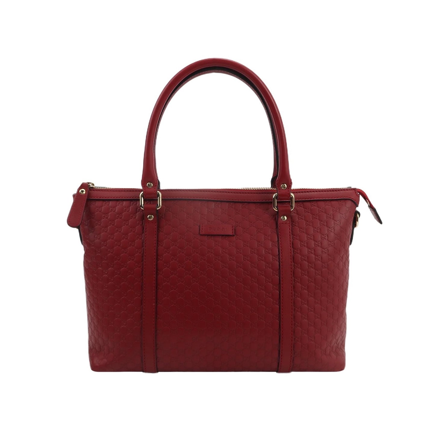 Gucci - Gucci Microguccissima Leather Top Handle Tote Bag 449656 - Leather - Red - (medium)