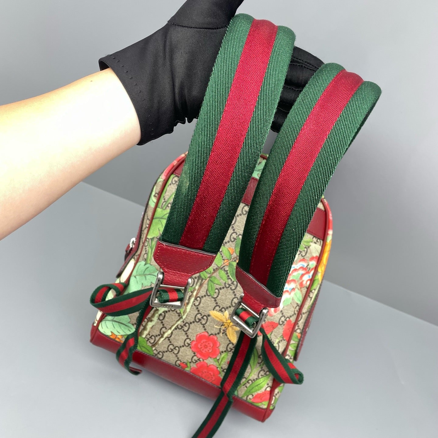 Gucci - Hummingbird Floral Backpack - Coated canvas with leather trim - Multicolour - (Medium)