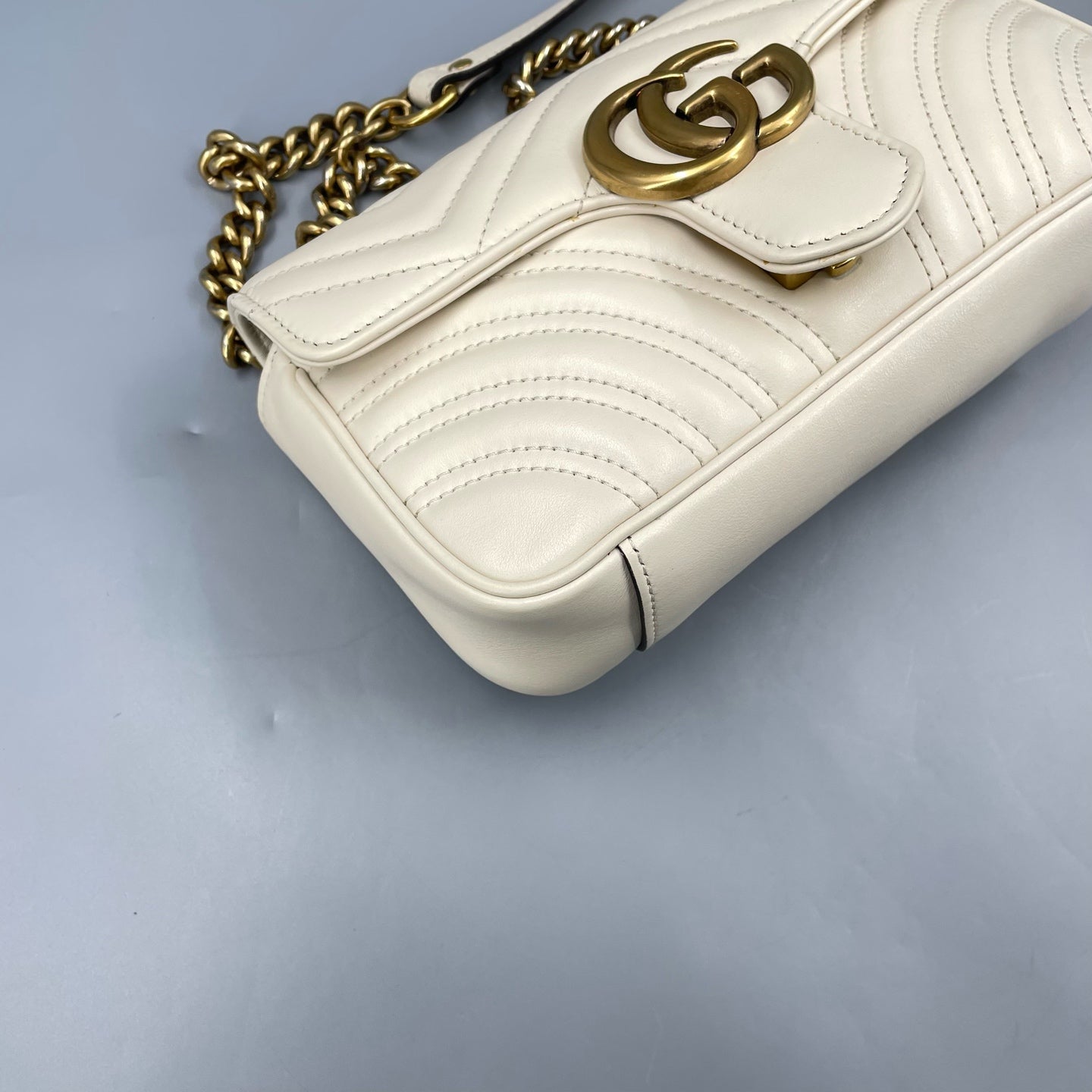 Gucci - GG Marmont Matelasse Mini Bag - Calfskin leather - White - (mini)