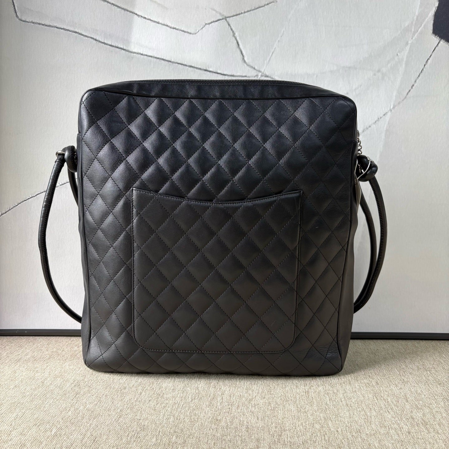 Chanel - Cambon Camera Bag - Cowhide leather - Black - (Large)