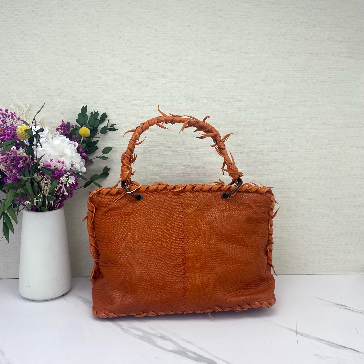 Bottega Veneta - Tina - Lizard skin - Orange - (Medium)