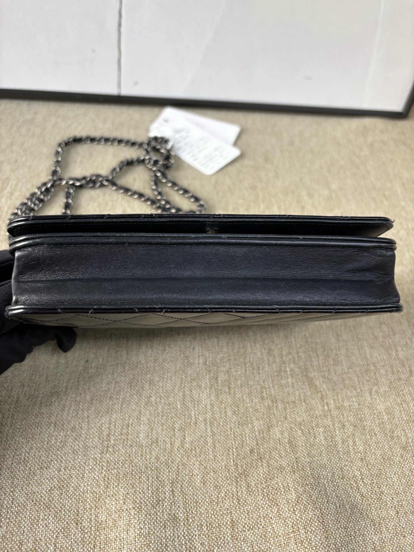 Chanel - Leboy WOC (Wallet on Chain) - Oiled wax leather - Black - (Mini)
