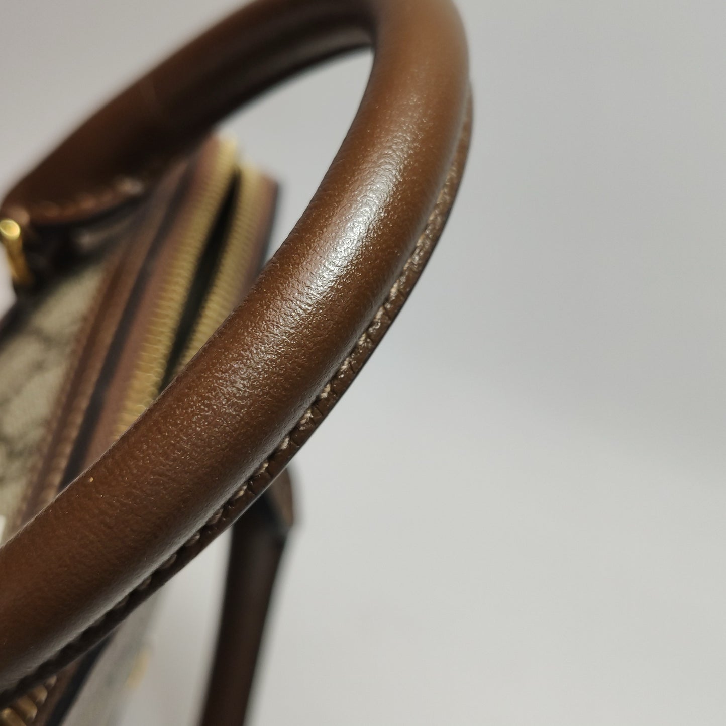 Gucci - Horsebit 1955 - GG Supreme canvas with leather trim - Beige and Brown - (small)