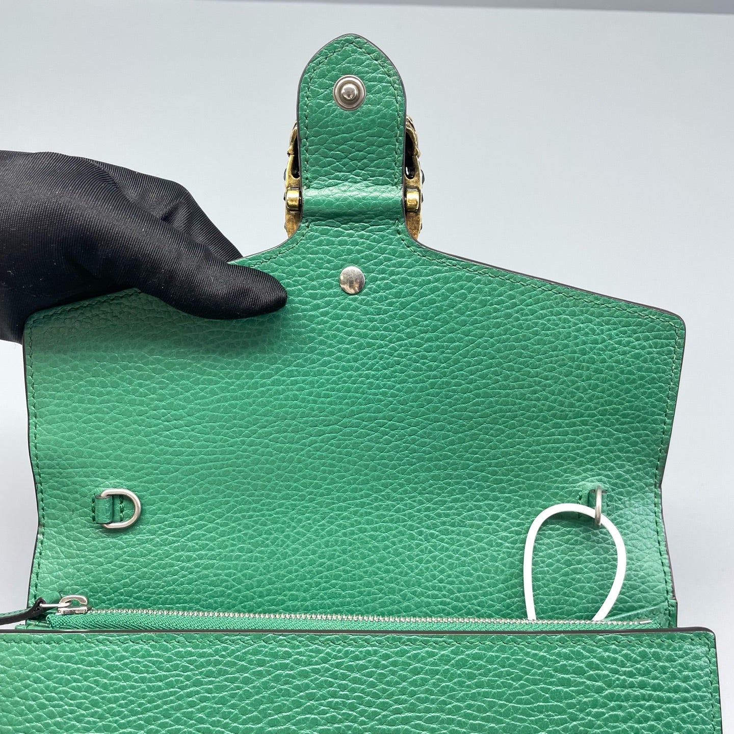 Gucci - Dionysus Wallet on Chain (WOC) - Pebbled leather - Green - (mini)