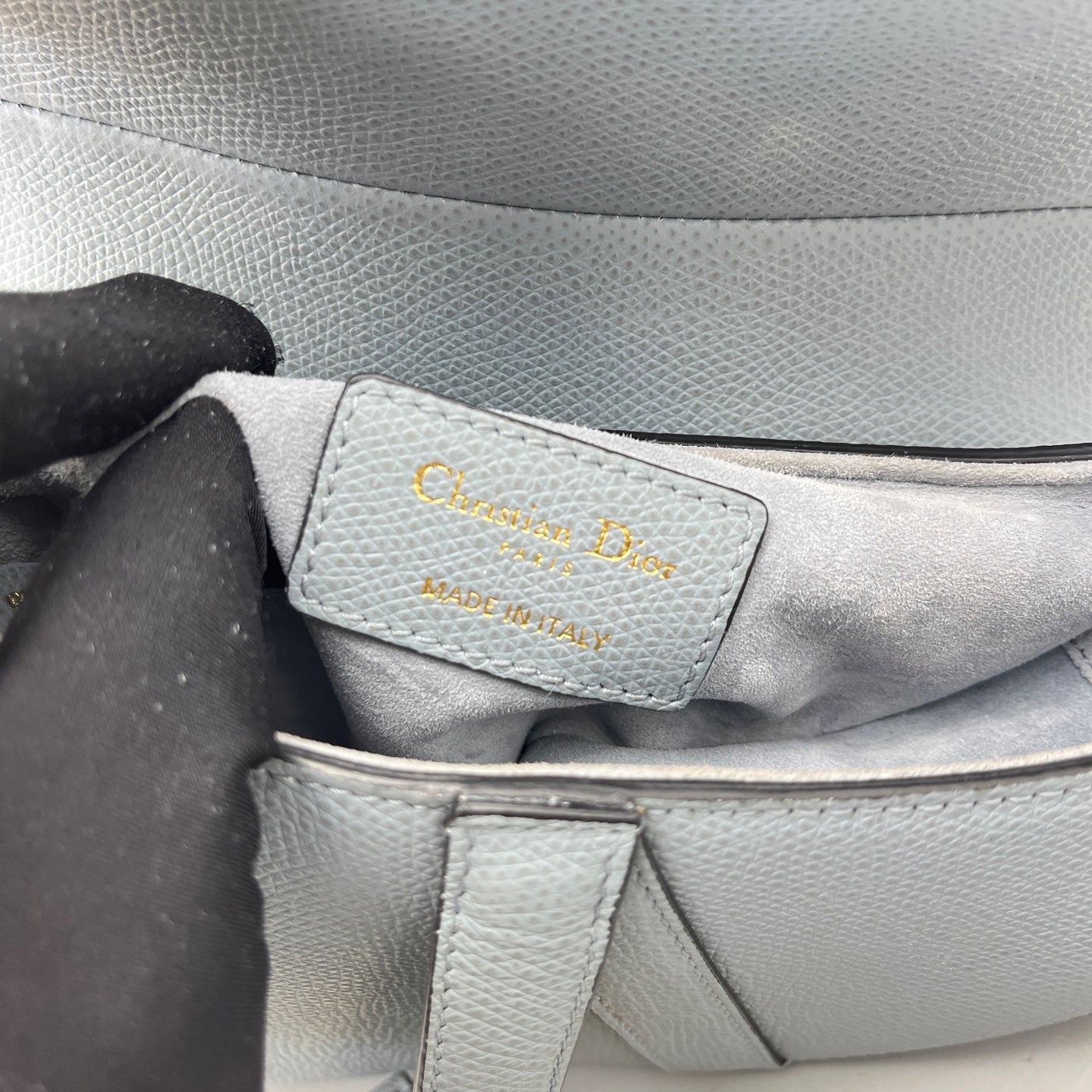 Dior - Saddle Bag - Grained calfskin leather - Blue - (mini)