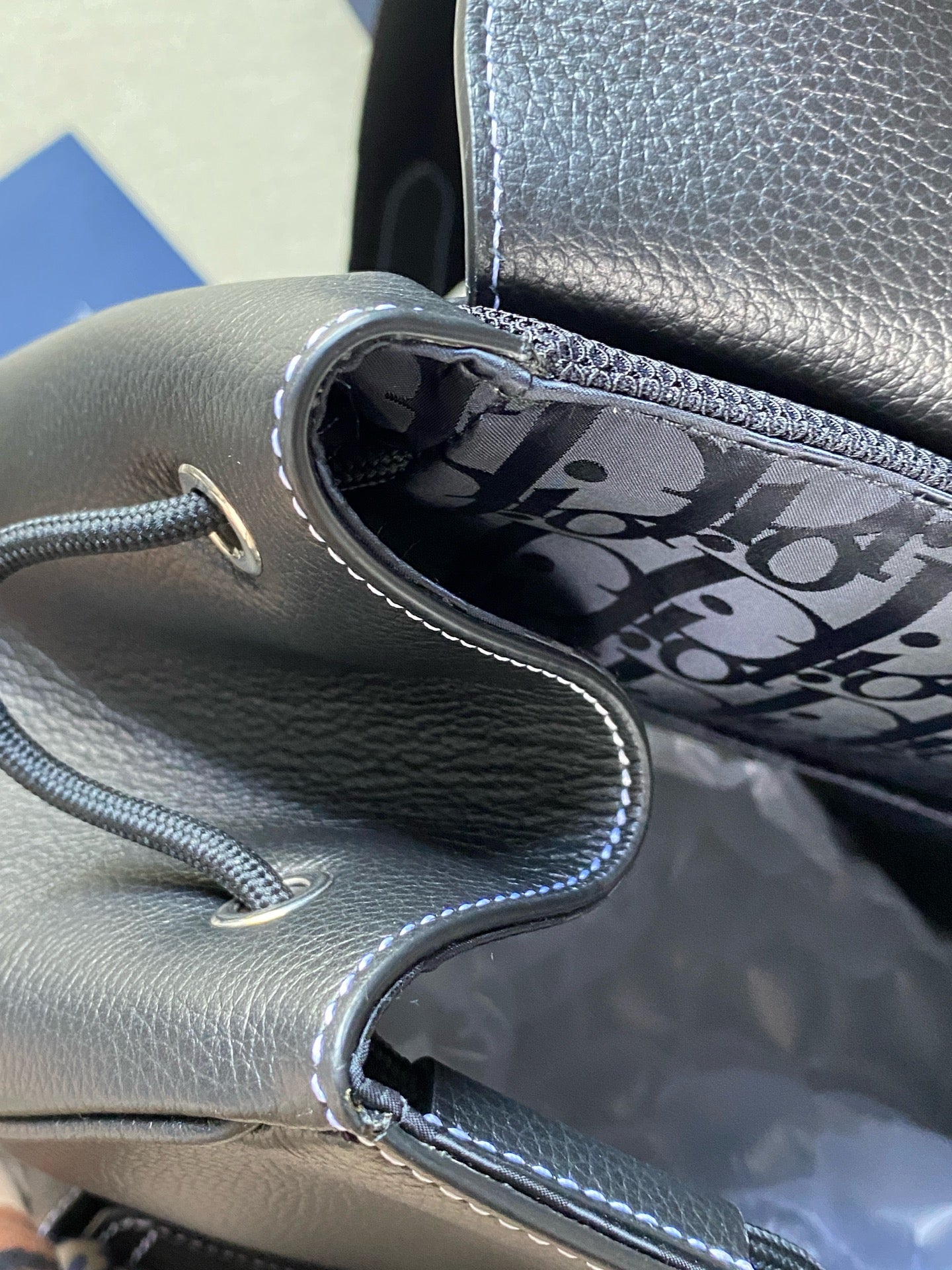 Dior - Saddle Backpack - Leather - Black - (Large)
