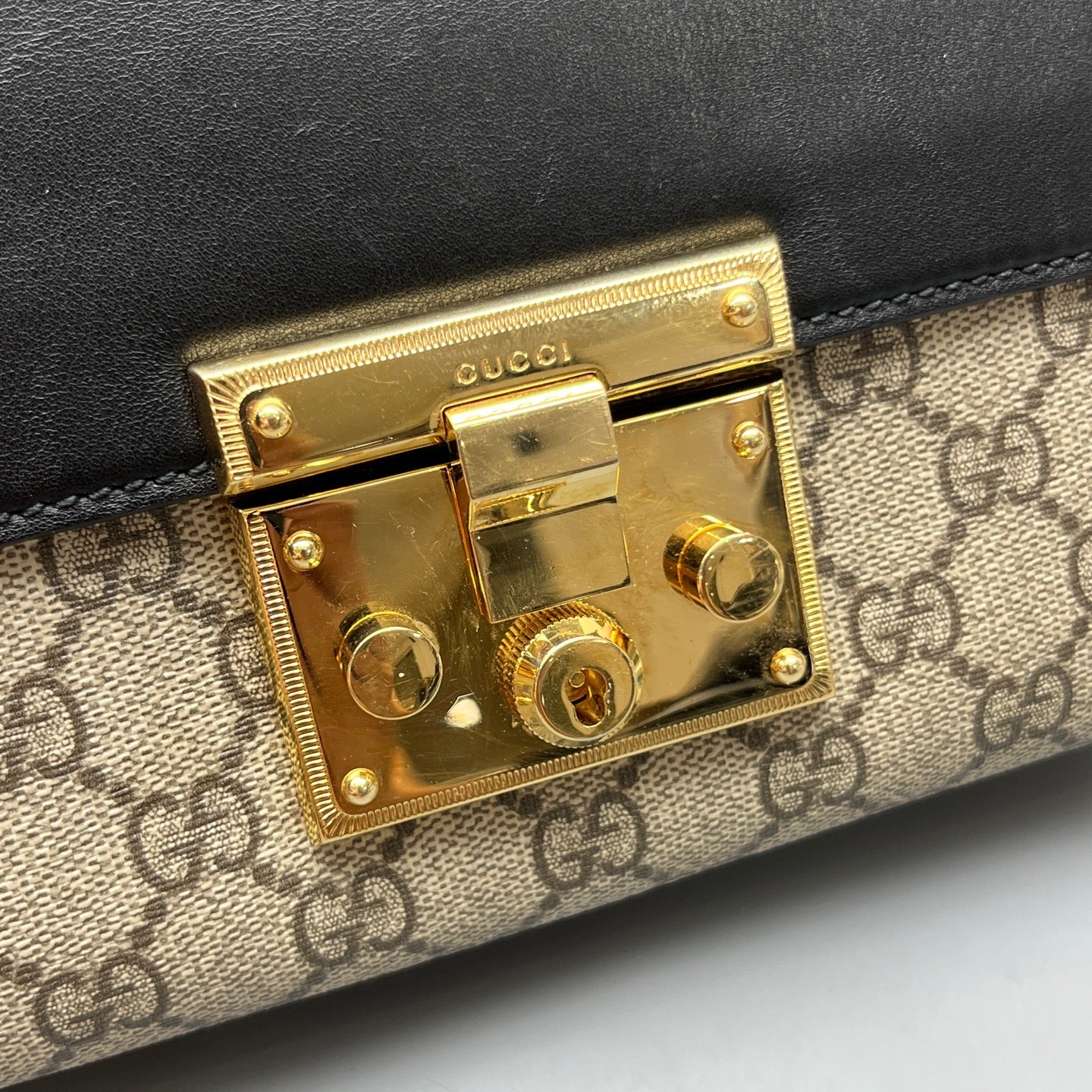 Gucci - Padlock Chain Bag - GG Supreme canvas with leather trim - Multicolour - (mini)