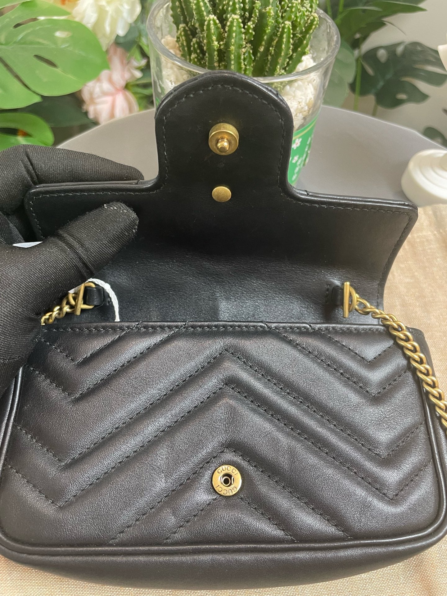 Gucci - Marmont Mini - Leather - Black - (mini)