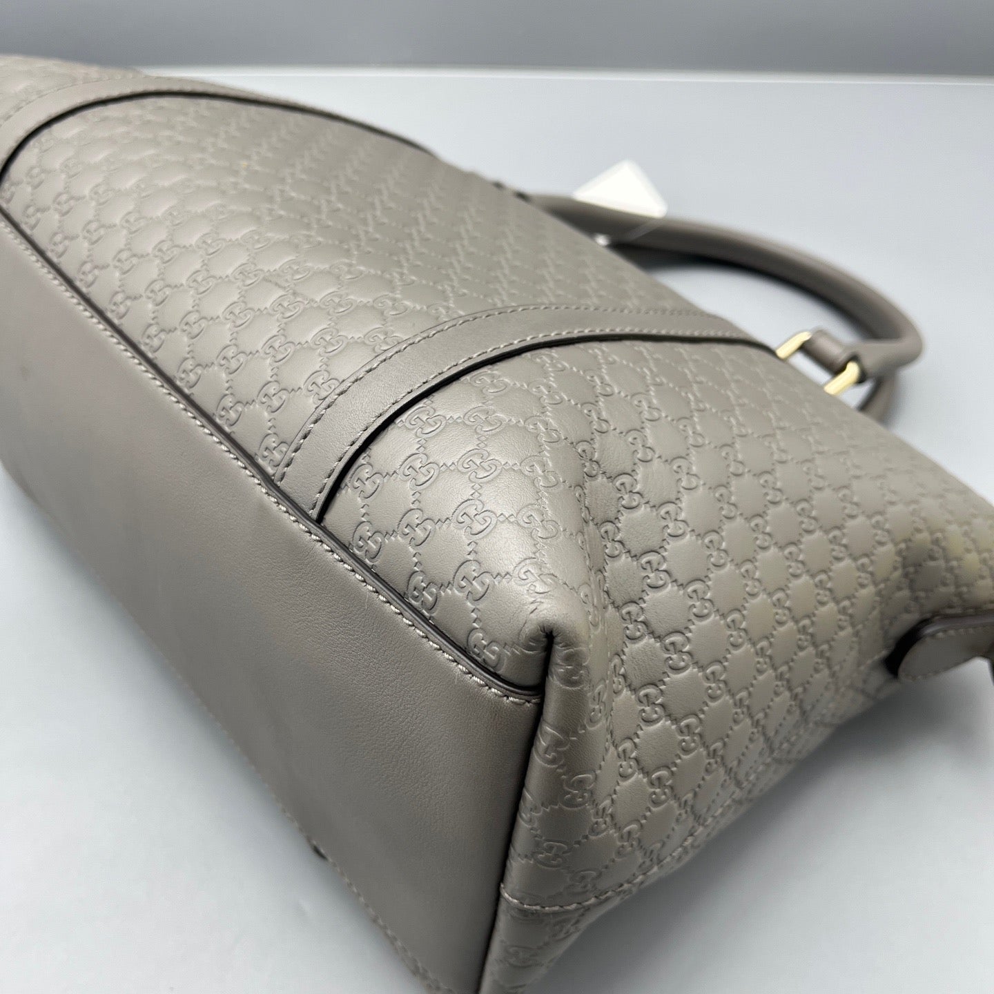 Gucci - Microguccissima Boston Bag - Leather - Grey - (medium)
