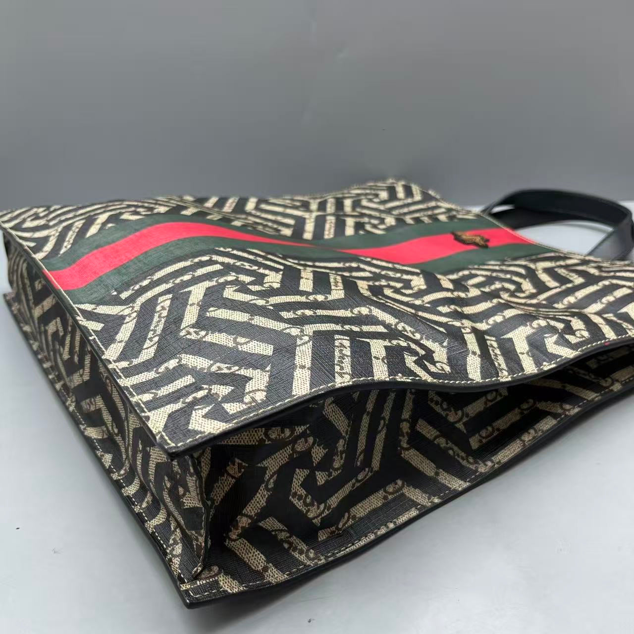 Gucci - Labyrinth Tote Bag - Coated canvas with leather trim - Multicolour - (large)