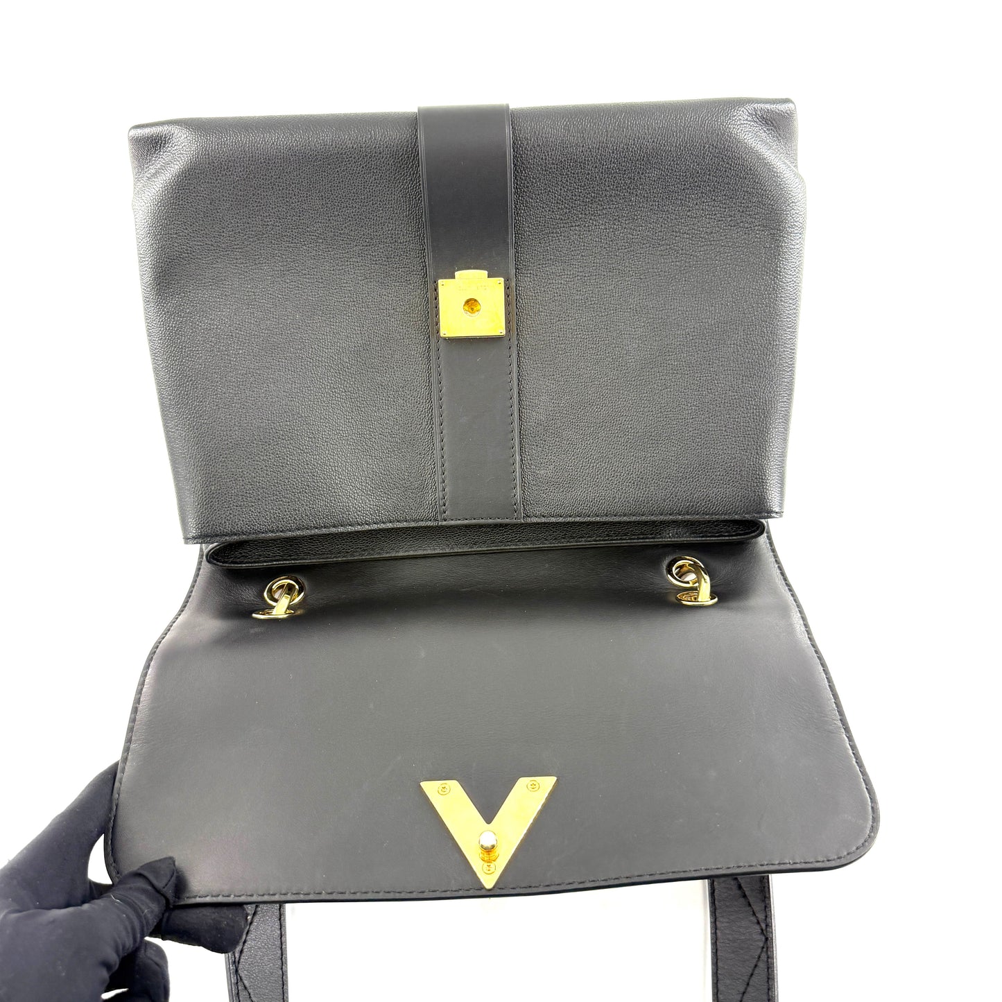 Louis Vuitton - Very Chain - Grained leather and embossed Monogram leather - Black - (medium)