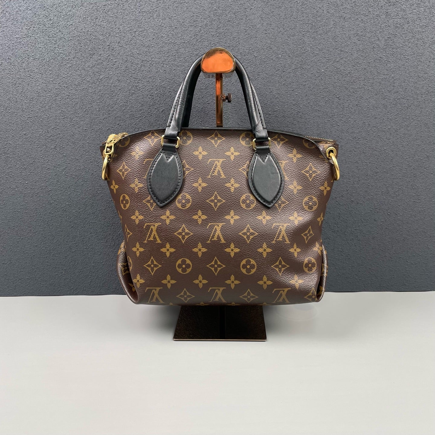 Louis Vuitton - Flower Tote - Monogram coated canvas with black grained leather trim - Brown - (medium)