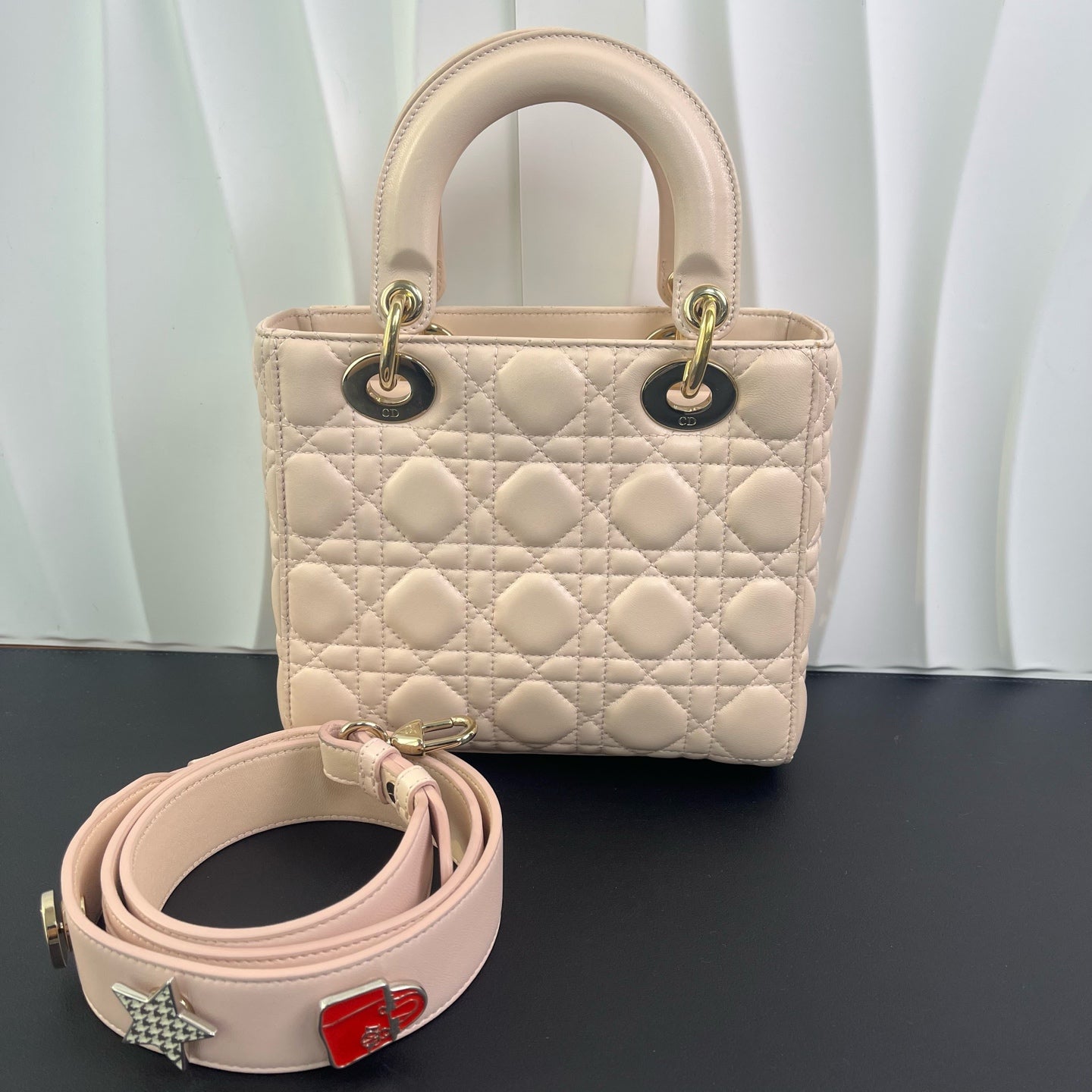 Dior - Lady Dior Small - Lambskin leather - Pink - (Small)