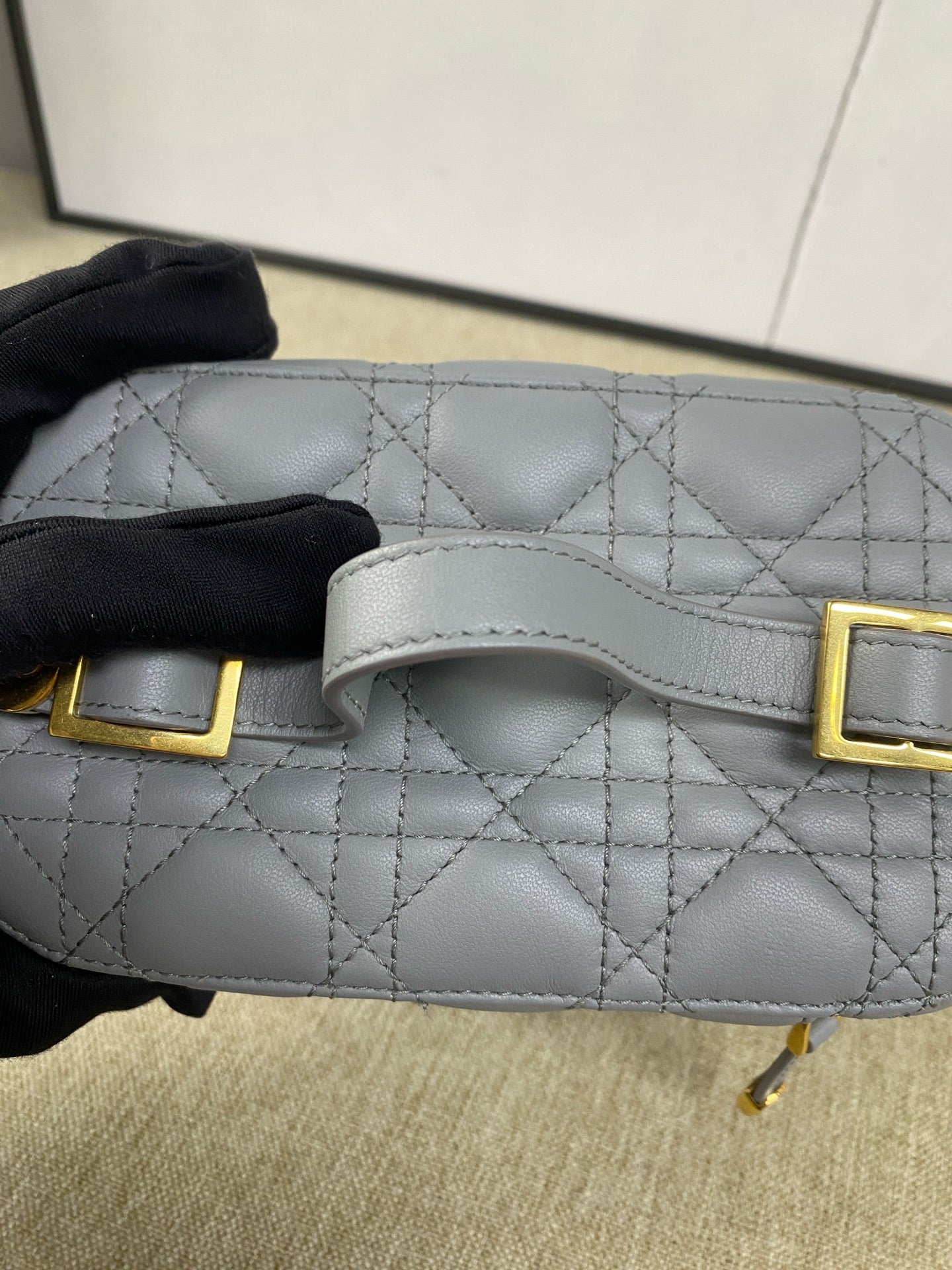 Dior - Travel Vanity Case Small - Lambskin leather and textile - Grey - (Small)