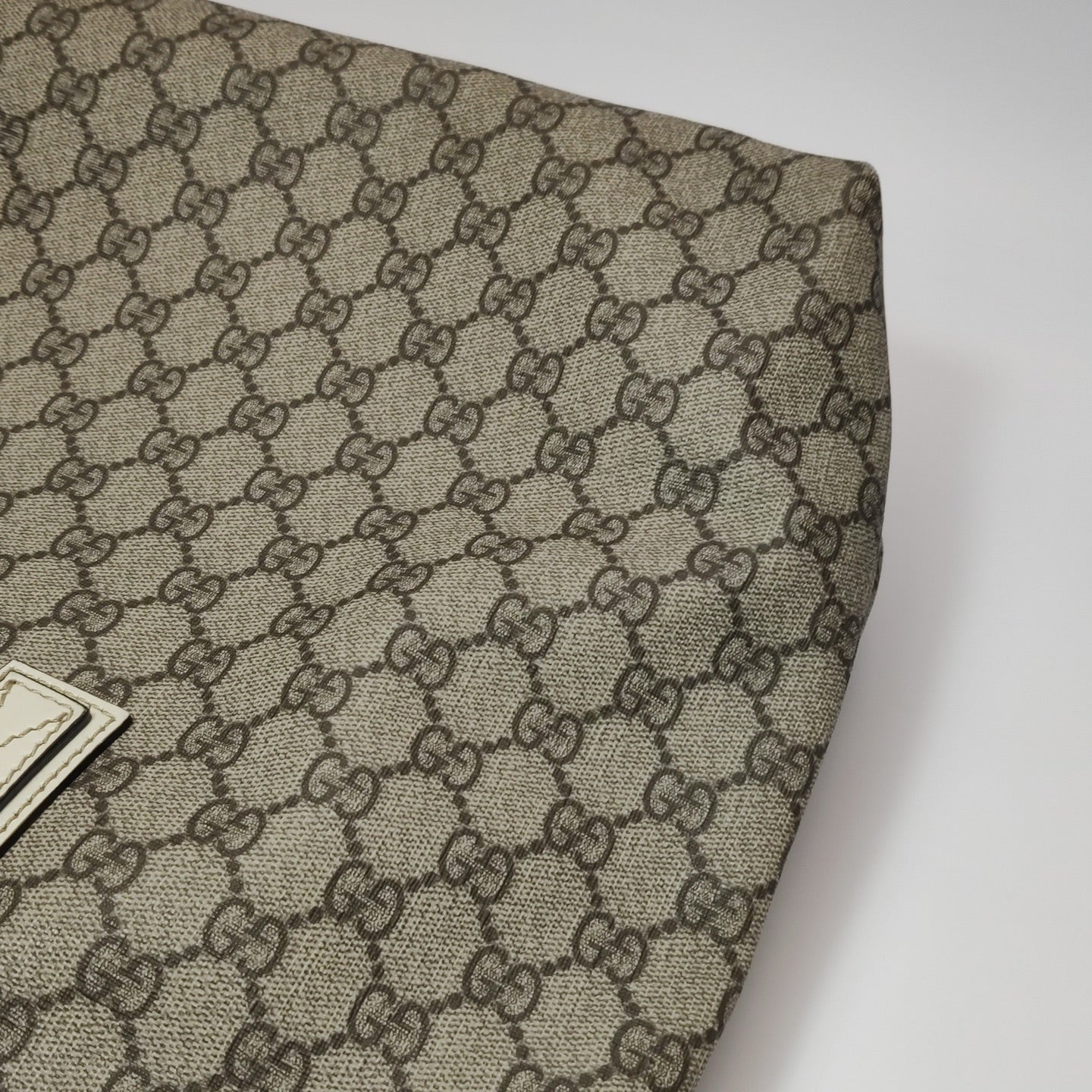 Gucci - GG Supreme Tote Bag - GG Supreme coated canvas with leather trim - Beige - (Medium)