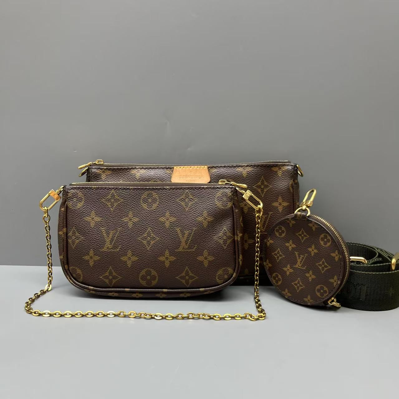 Louis Vuitton - Multi-Pochette Accessoires - Monogram coated canvas, natural cowhide leather, textile - Brown - (Small)