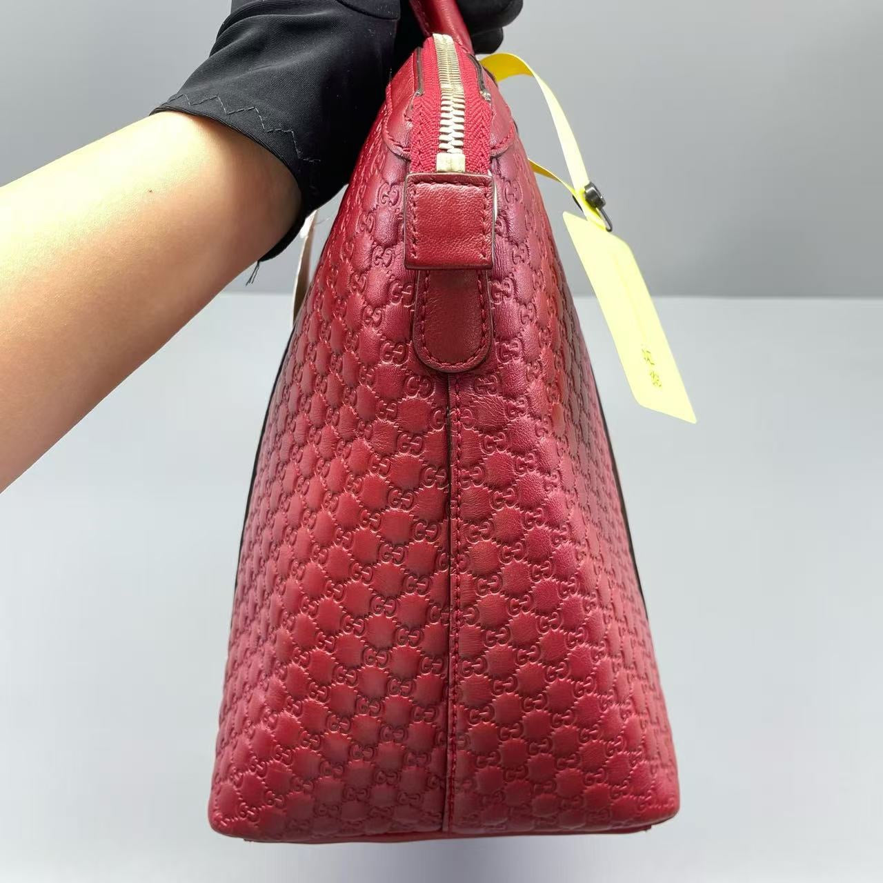 Gucci - Microguccissima Dome Bag - Embossed leather - Red - (medium)