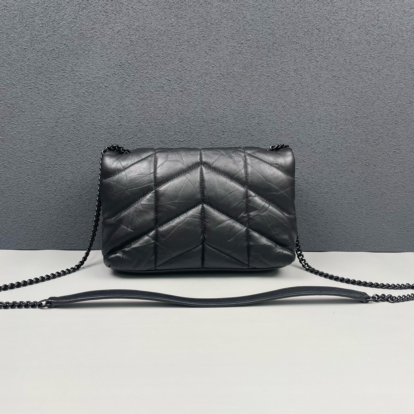 Saint Laurent - Loulou Puffer Mini - Leather - Black - (mini)