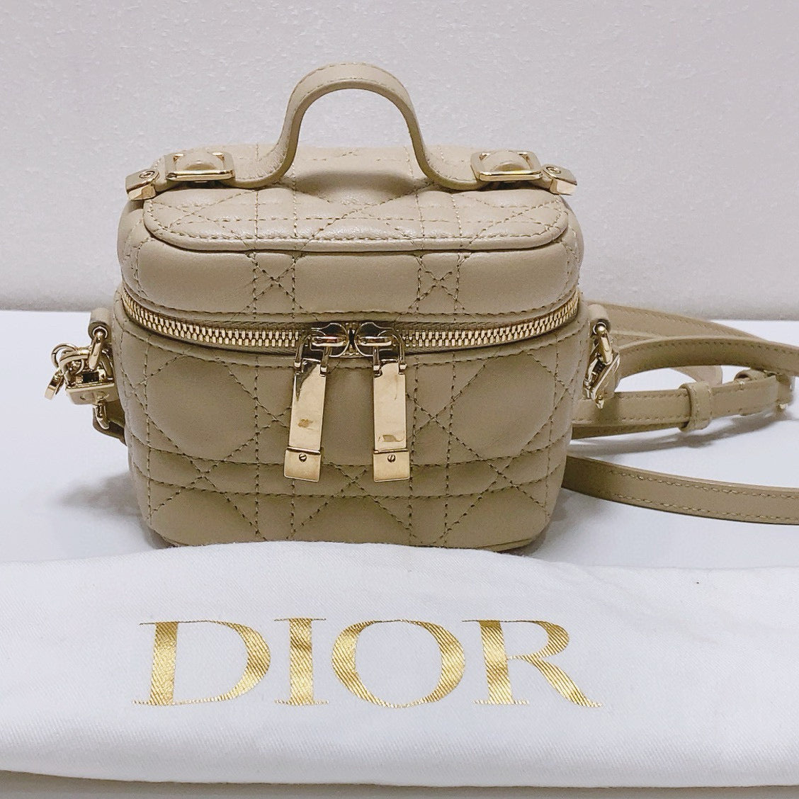 Dior - Mini Vanity Case - Lambskin leather - Beige - (mini)