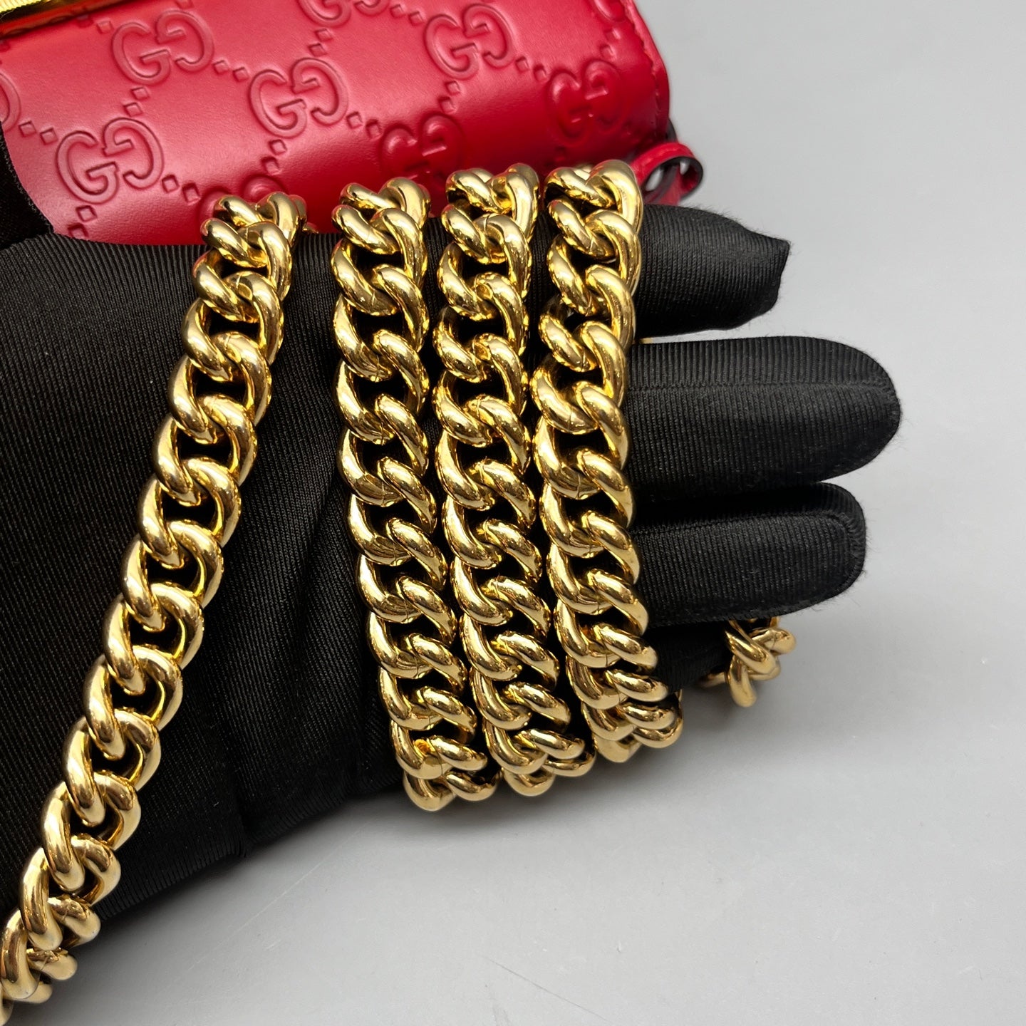 Gucci - Padlock Chain Bag - Leather - Red - (mini)