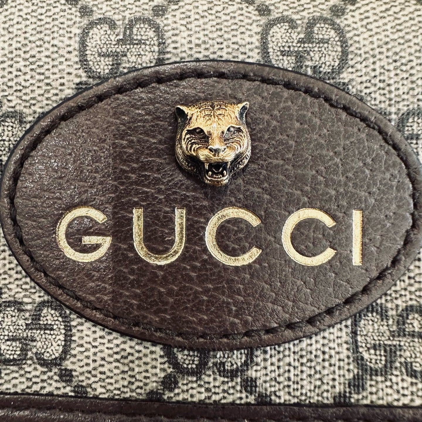 Gucci - Neo Vintage GG Supreme Belt Bag with Tiger Head - Coated canvas with leather trim - Beige - (medium)