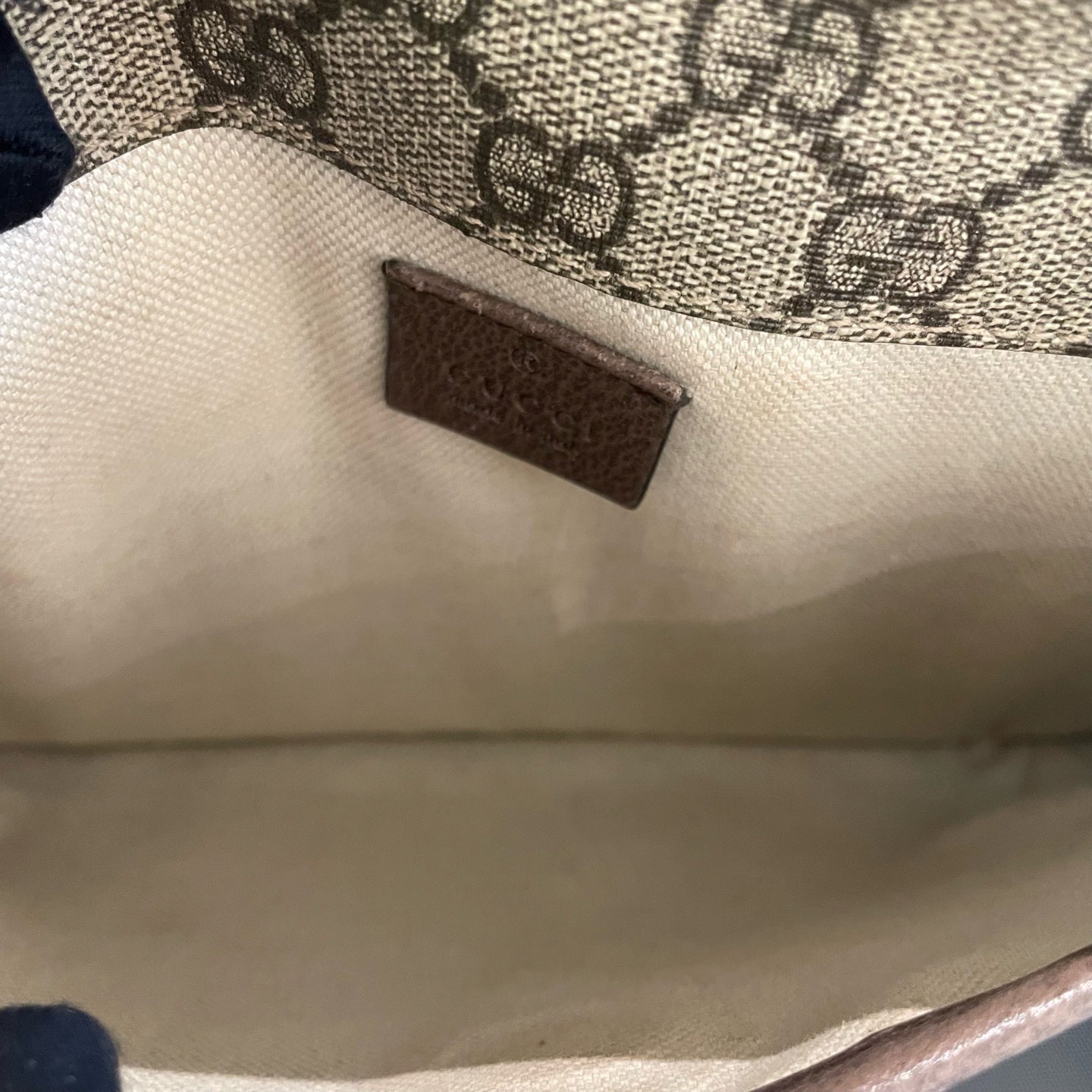 Gucci - Tiger Head Belt Bag - GG Supreme coated canvas with leather trim and Web canvas strap - Brown - (small)
