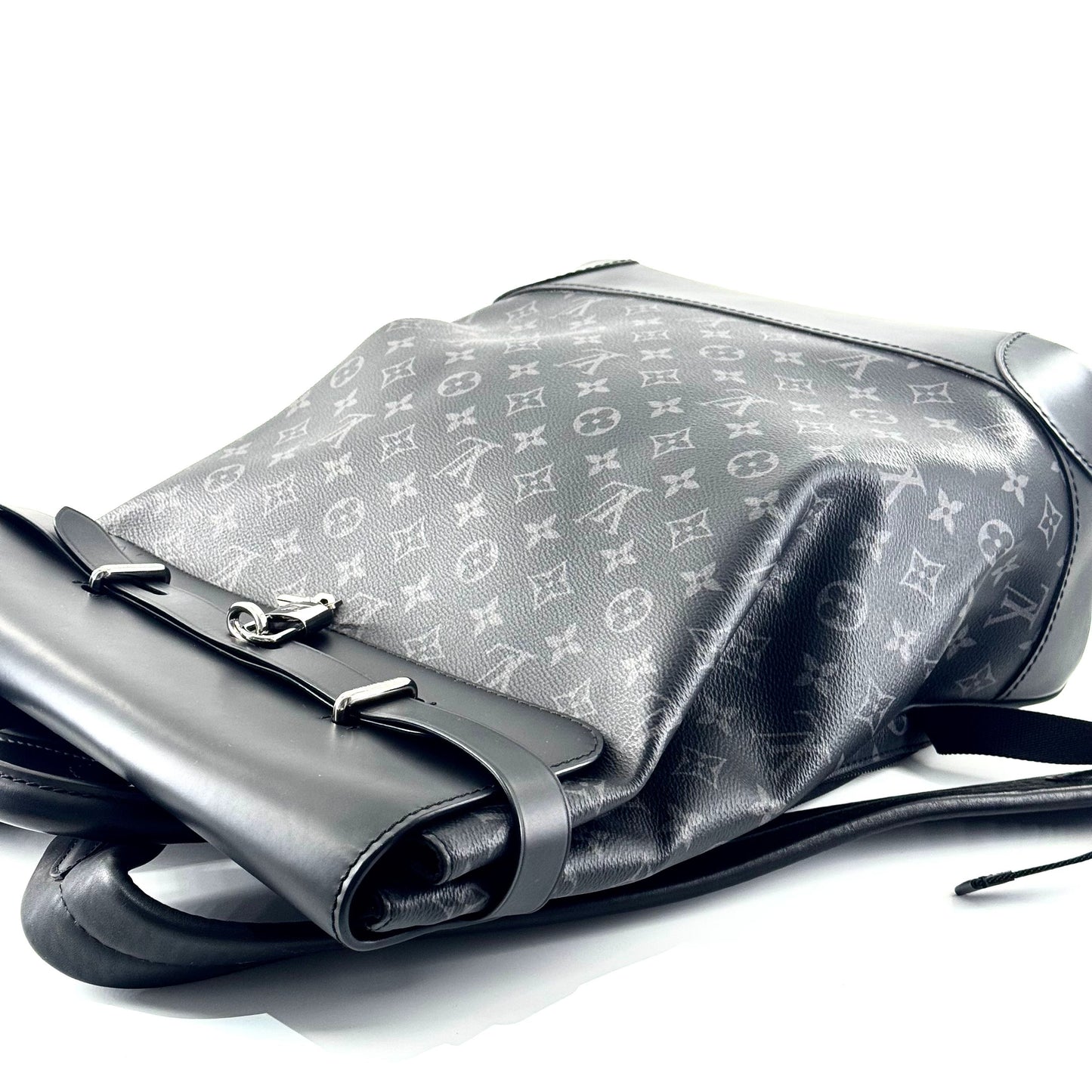 Louis Vuitton - Steamer Backpack - Monogram Eclipse coated canvas with cowhide leather trim - Black - (Large)
