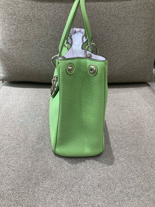 Dior - Diorama Top Handle Bag - Pebbled leather - Green - (Small)