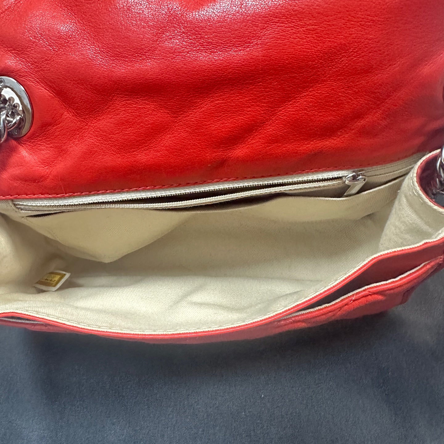 Chanel - Seasonal Large Logo Flap Bag - Lambskin leather - Red - (Medium)