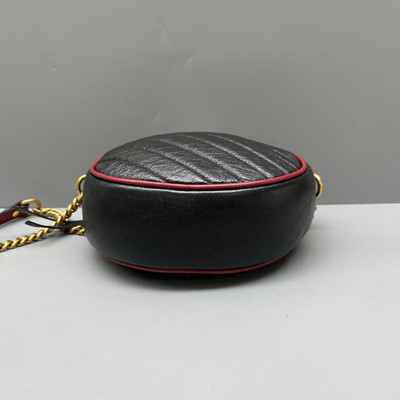 Gucci - GG Marmont Round Mini Bag - Leather - Multicolour - (Mini)