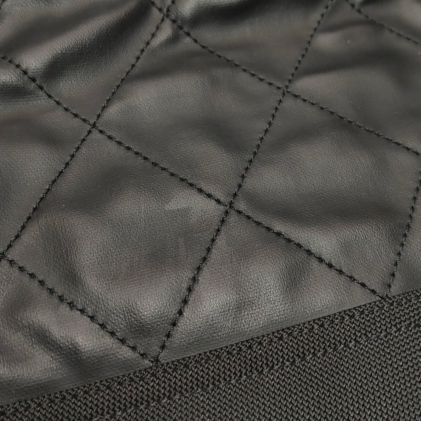 Chanel - Vintage Tote Bag - Quilted leather and canvas - Black - (large)