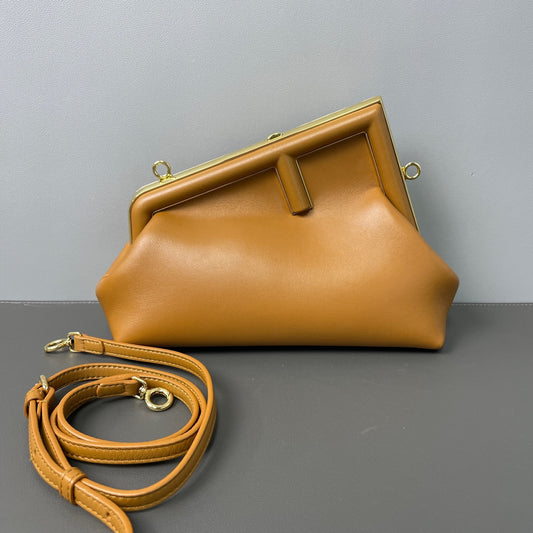 Fendi - First - Nappa lambskin leather - Brown - (medium)