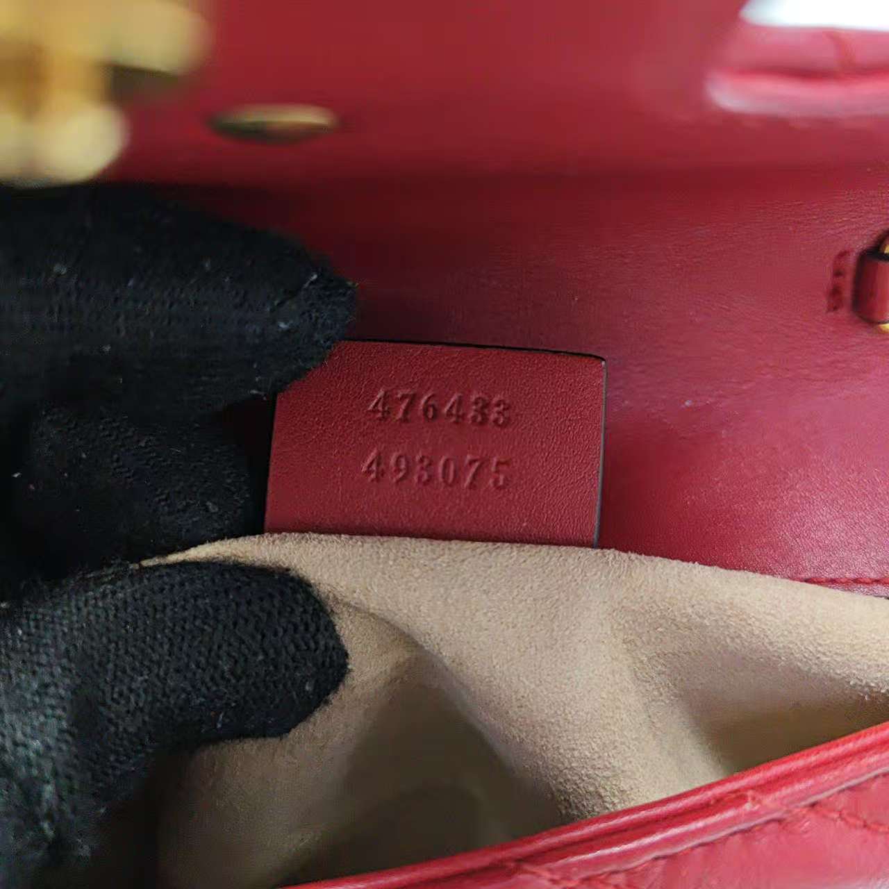 Gucci - GG Marmont Mini Chain Bag - Leather - Red - (mini)