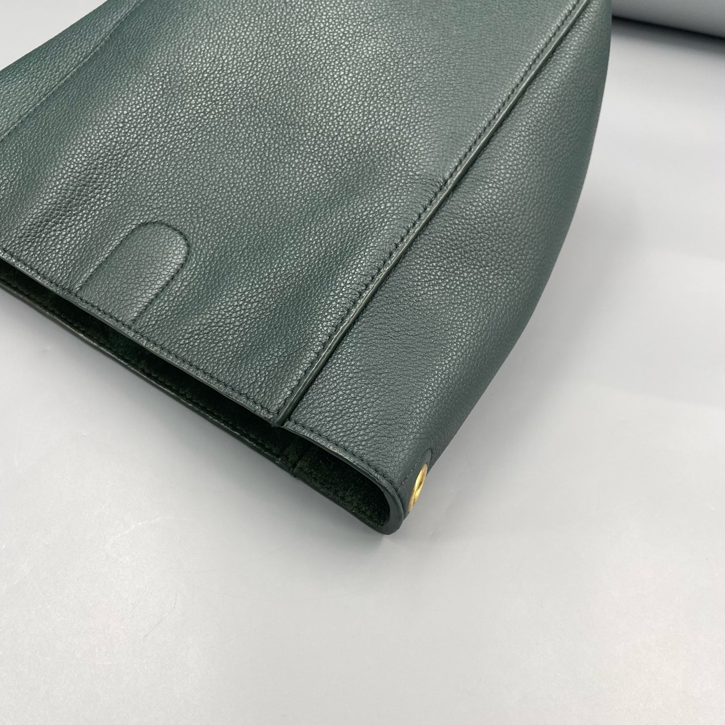Celine - Small Sangle Bucket Bag (Style 182412L6024) - Grained leather - Dark Green - (Small)