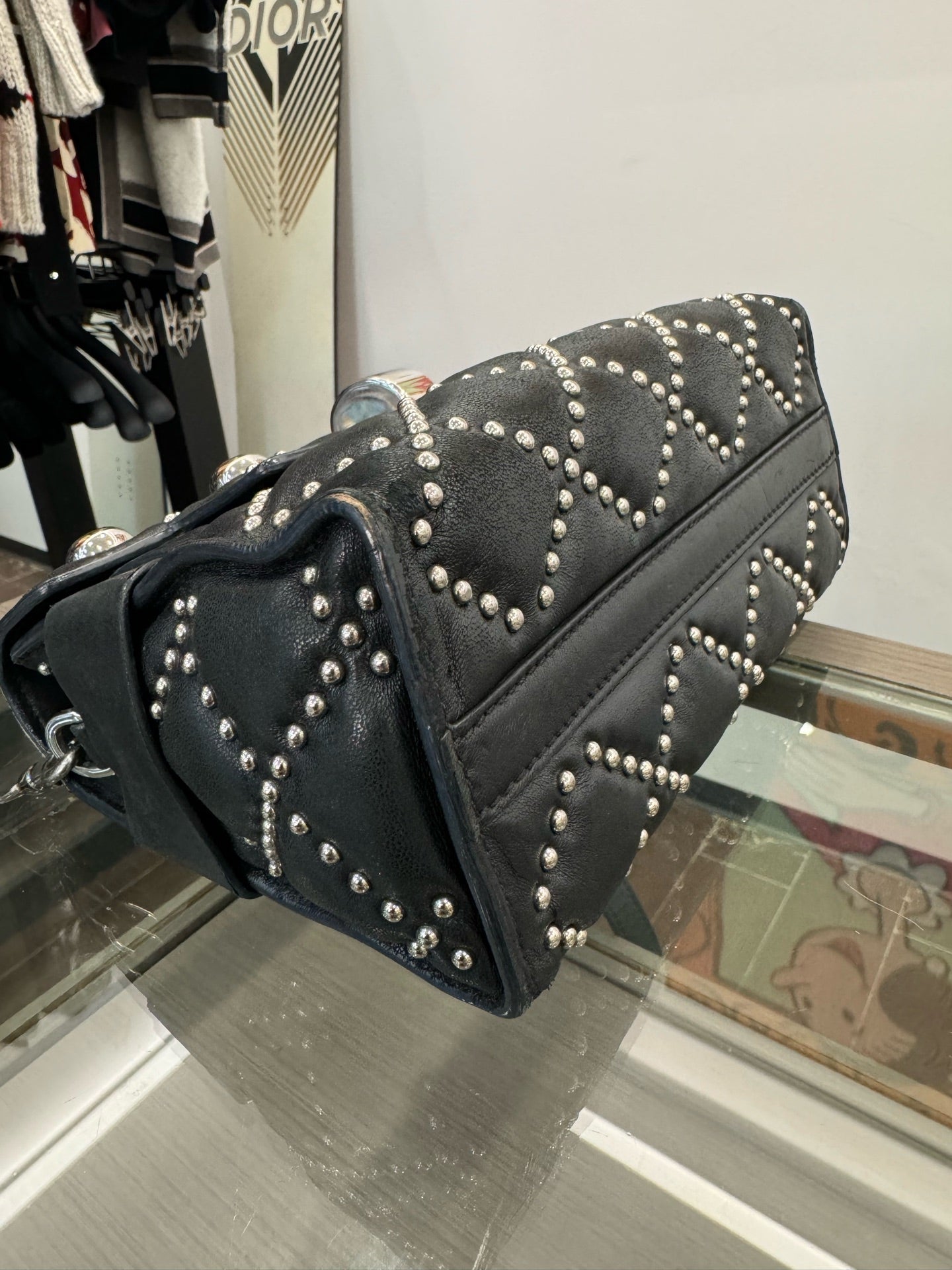 Miu Miu - 5BD059 Nappa Borchie Shoulder Bag - Nappa leather - Black - (mini)