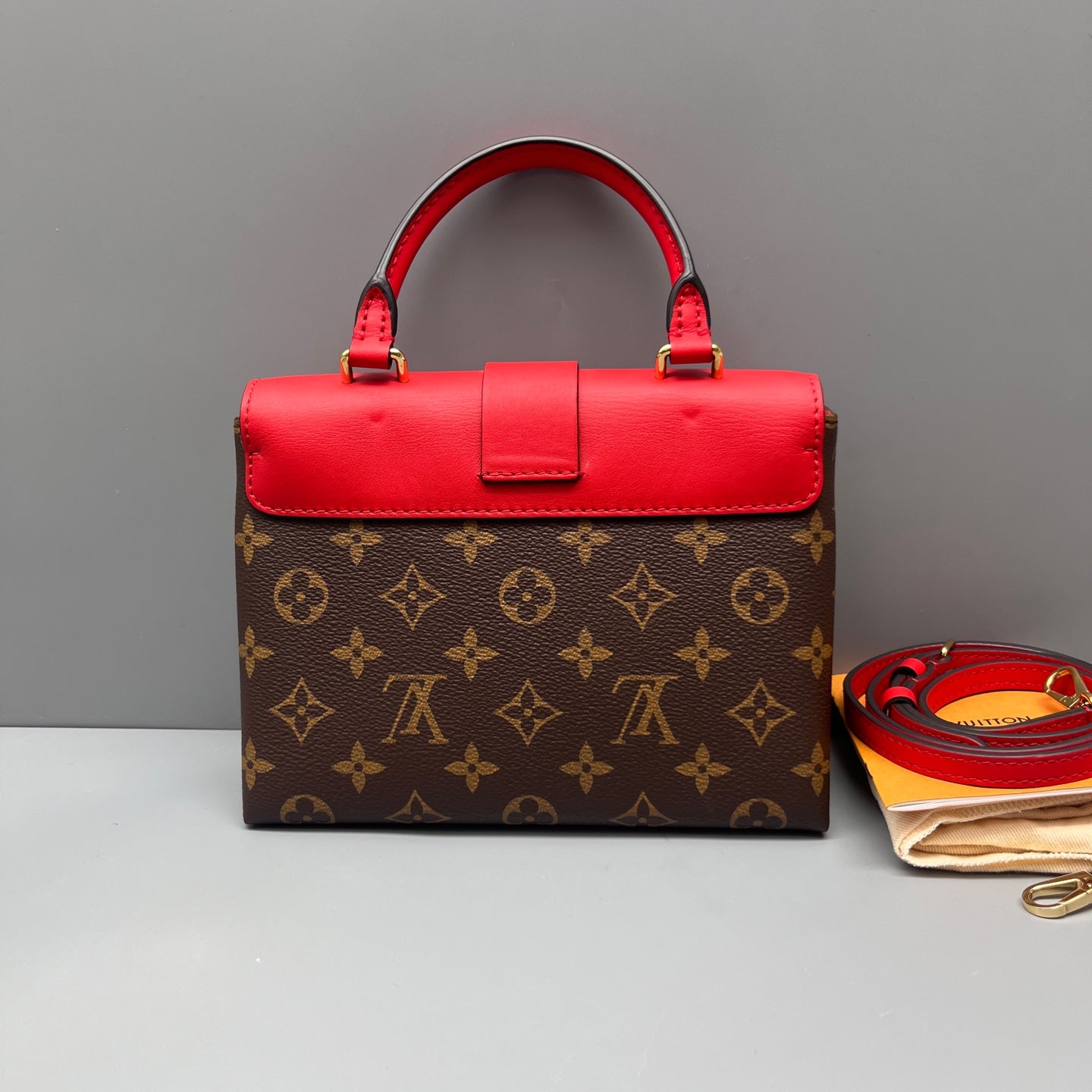 Louis Vuitton - Locky BB - Monogram canvas and smooth leather - Brown and Red - (mini)