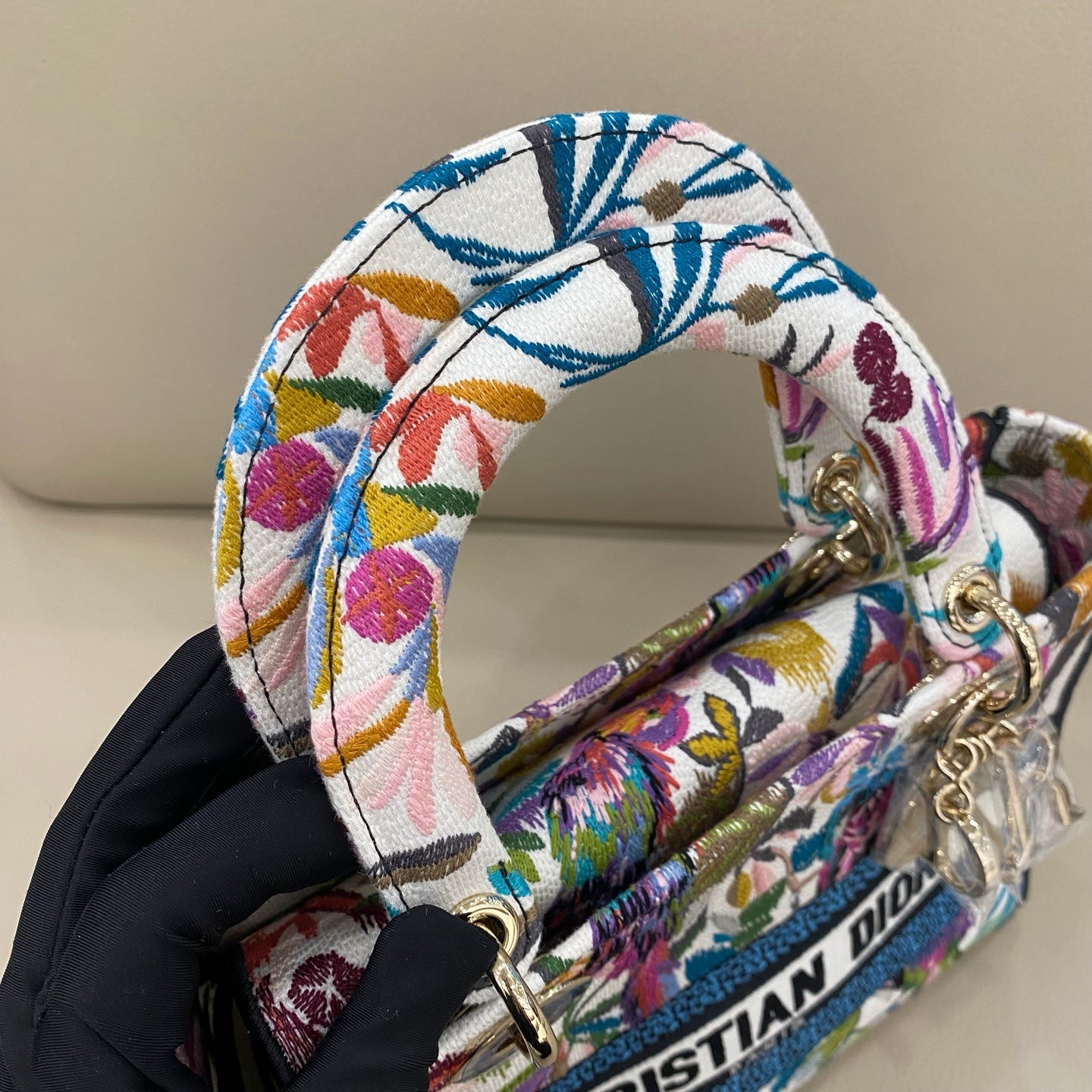 Dior - Lady Dior - Embroidered Canvas - Multicolour - (Medium)
