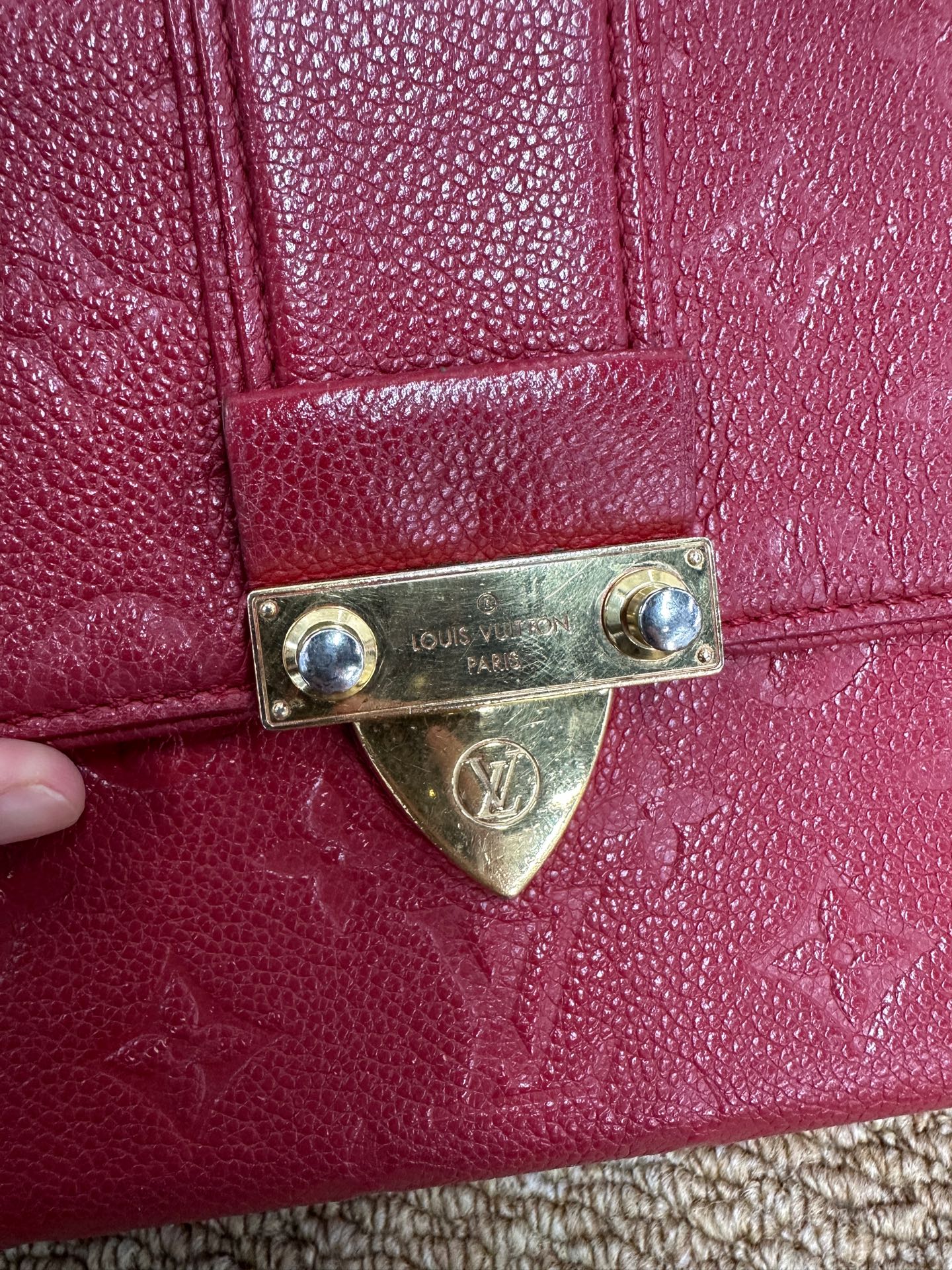 Louis Vuitton - Saint Sulpice - Embossed Monogram Leather - Red - (small)