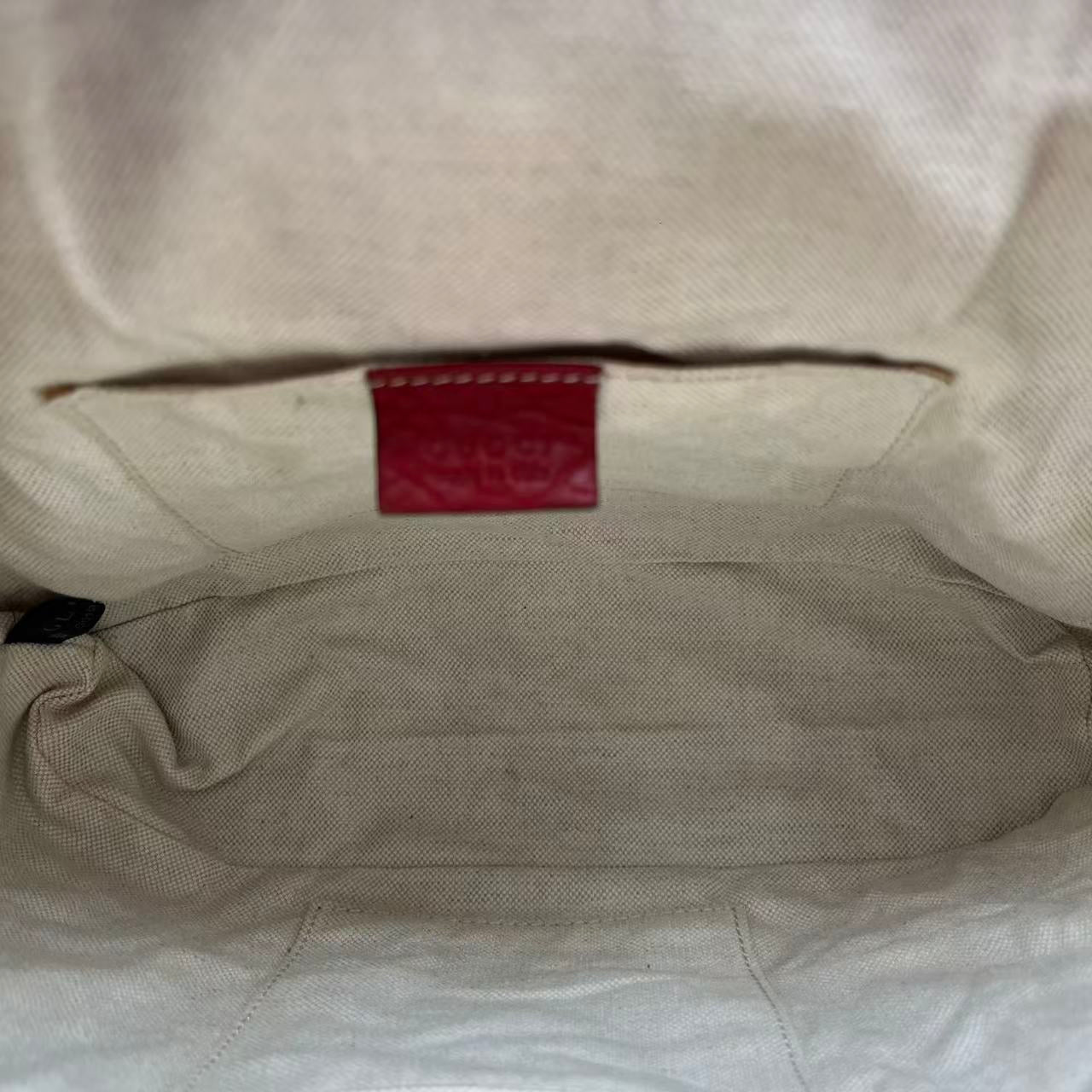 Gucci - Bamboo Backpack - Pebbled leather - Red - (medium)