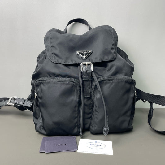 Prada - Tessuto Nylon Backpack - Polyamide - Black - (medium)