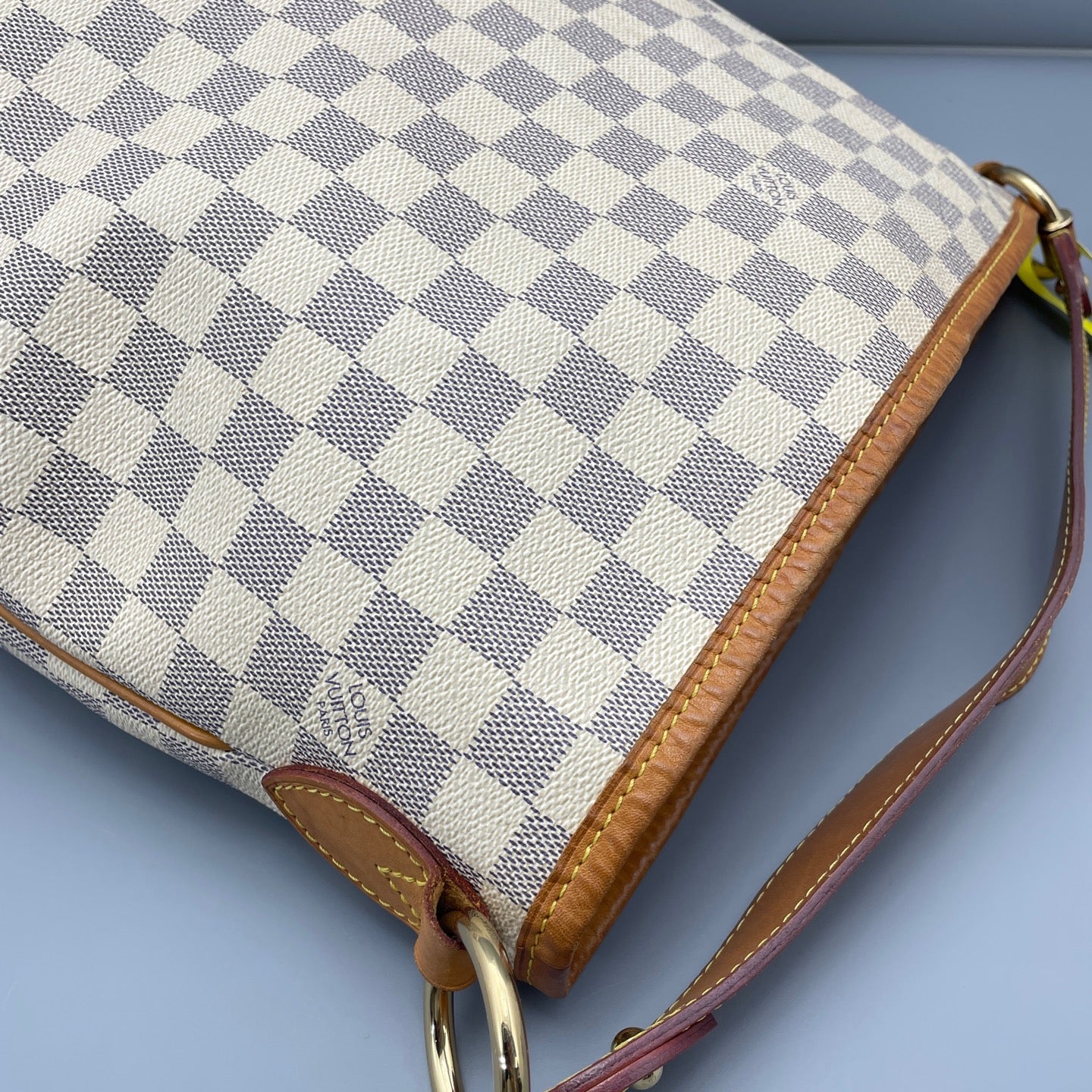 Louis Vuitton - Delightful MM - Damier Azur coated canvas with natural cowhide leather trim - White - (medium)