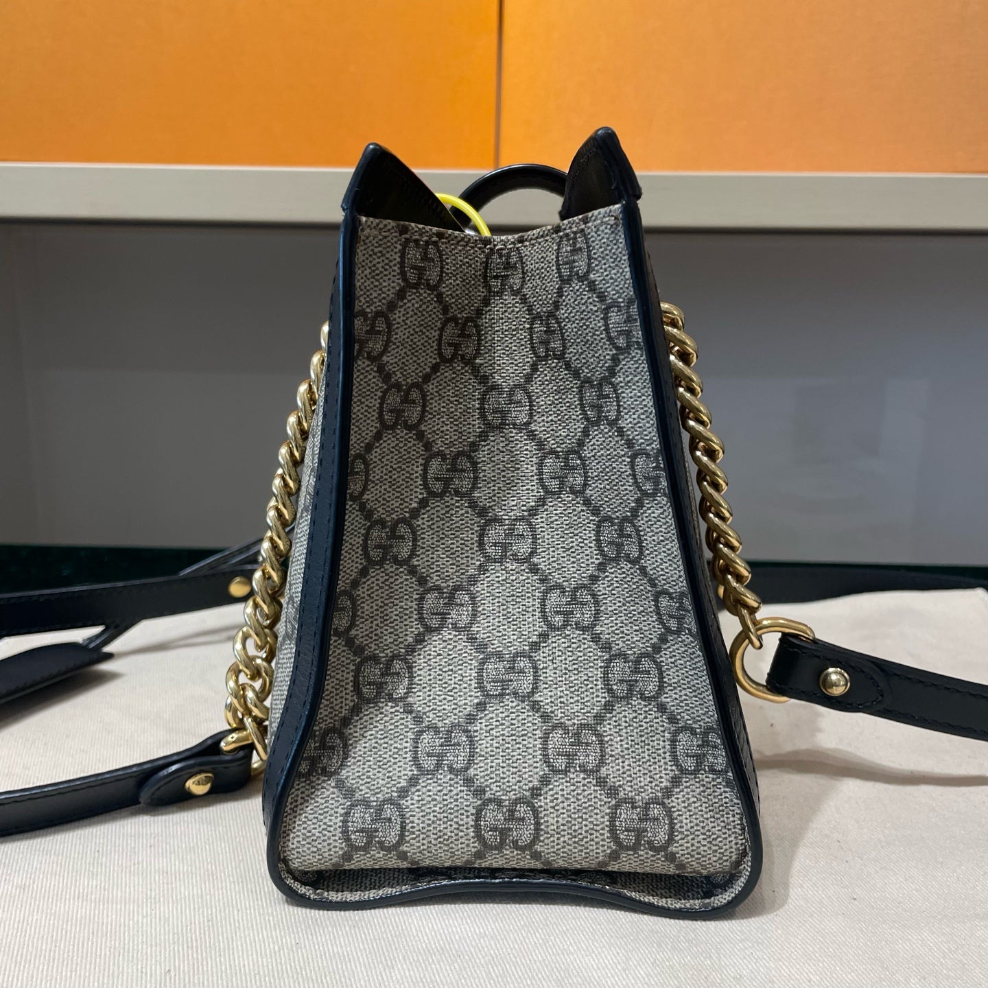Gucci - Padlock Small Shoulder Bag - GG Supreme canvas with black leather trim - Black - (Small)
