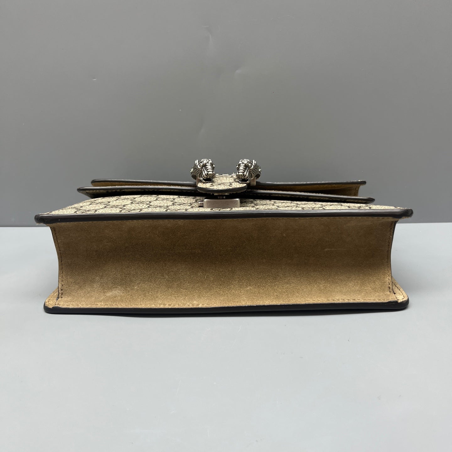 Gucci - Dionysus Shoulder Bag - GG Supreme canvas with suede trim - Beige and Brown - (medium)