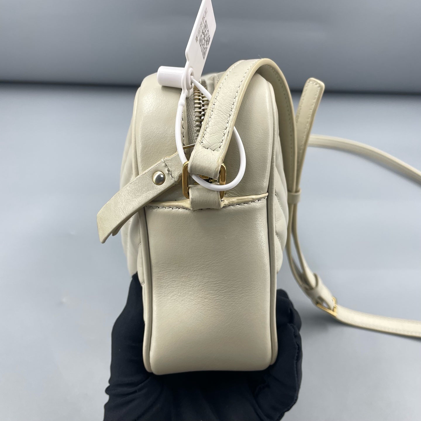 Saint Laurent - Lou Camera Bag - Calfskin leather - White - (small)