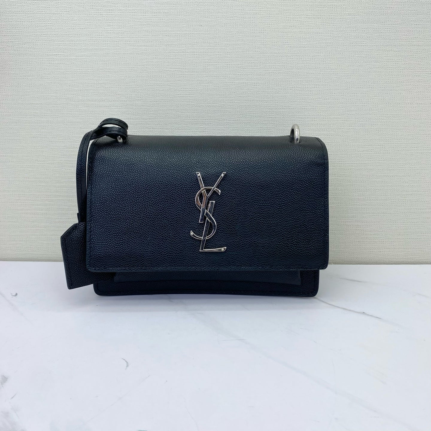 Saint Laurent - Sunset - Caviar leather - Black - (small)