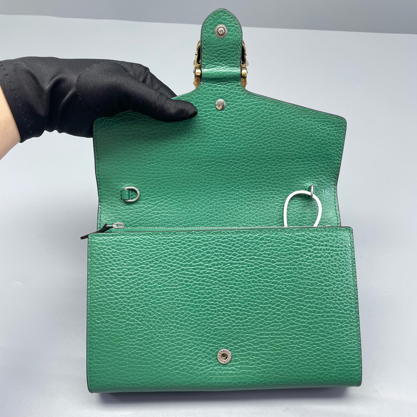 Gucci - Dionysus Wallet on Chain (WOC) - Pebbled leather - Green - (mini)