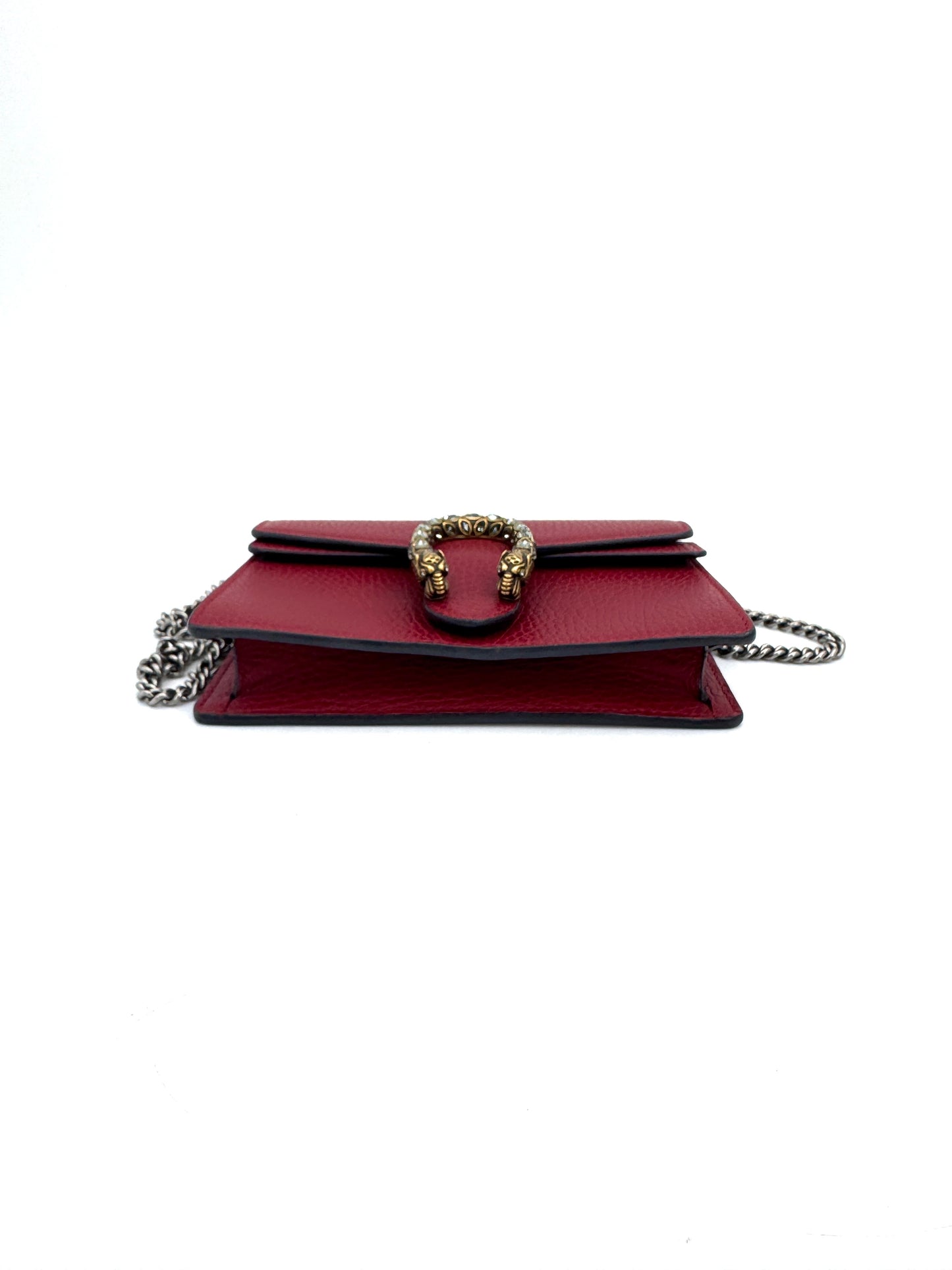 Gucci - Dionysus Super Mini Chain Bag - Leather - Red - (mini)