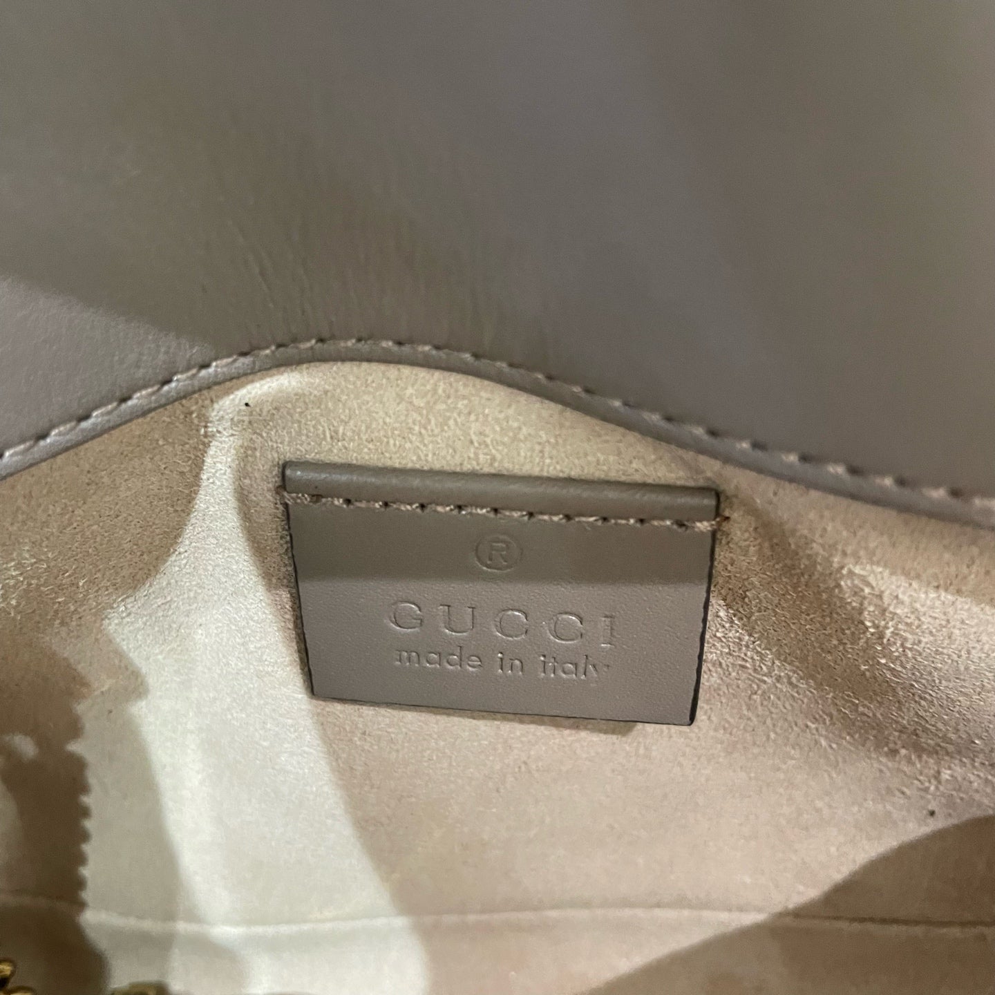 Gucci - GG Marmont Super Mini Shoulder Bag - Calfskin leather - Beige - (mini)