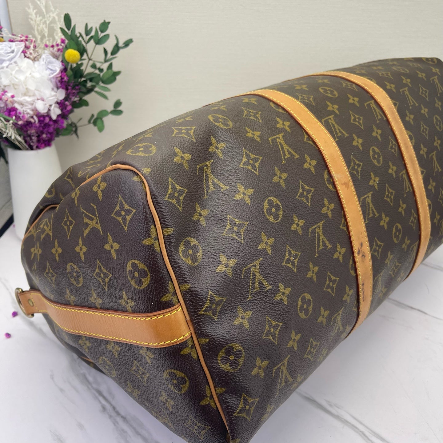 Louis Vuitton - Keepall 50 - Monogram coated canvas with Vachetta leather trim - Brown - (Large)